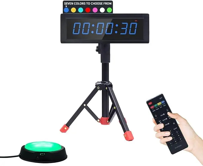 Chronomètre Minuteur Sport - Minuteur de Fitness LED 7 Couleurs, Multifonction 6 Chiffres