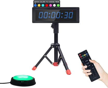 Chronomètre Minuteur Sport - Minuteur de Fitness LED 7 Couleurs, Multifonction 6 Chiffres